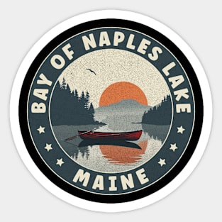 Bay of Naples Lake Maine Sunset Sticker